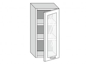 19.40.3 Шкаф настенный (h=913) на 400мм с 1-ой стекл. дверцей в Богдановиче - bogdanovich.magazinmebel.ru | фото