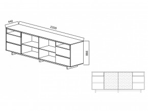 Комодино Moderno-2200 Ф1 в Богдановиче - bogdanovich.magazinmebel.ru | фото - изображение 3