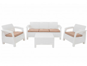 Комплект уличной мебели Yalta Terrace Triple Set белый в Богдановиче - bogdanovich.magazinmebel.ru | фото