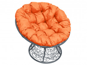 Кресло Папасан с ротангом оранжевая подушка в Богдановиче - bogdanovich.magazinmebel.ru | фото