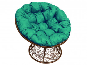Кресло Папасан с ротангом зелёная подушка в Богдановиче - bogdanovich.magazinmebel.ru | фото