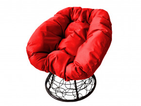 Кресло Пончик с ротангом красная подушка в Богдановиче - bogdanovich.magazinmebel.ru | фото