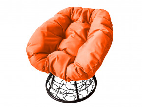 Кресло Пончик с ротангом оранжевая подушка в Богдановиче - bogdanovich.magazinmebel.ru | фото