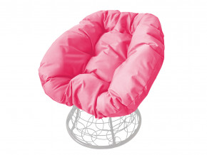 Кресло Пончик с ротангом розовая подушка в Богдановиче - bogdanovich.magazinmebel.ru | фото
