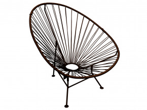 Кресло Ракушка с ротангом коричневый в Богдановиче - bogdanovich.magazinmebel.ru | фото - изображение 1