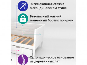 Кровать-тахта мягкая Svogen с бортиком графит-белый в Богдановиче - bogdanovich.magazinmebel.ru | фото - изображение 2