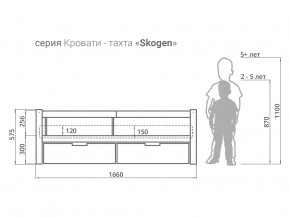 Кровать-тахта Svogen с ящиками и бортиком бежевый-белый в Богдановиче - bogdanovich.magazinmebel.ru | фото - изображение 3