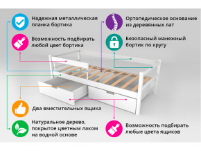 Кровать-тахта Svogen с ящиками и бортиком бежевый-белый в Богдановиче - bogdanovich.magazinmebel.ru | фото - изображение 4